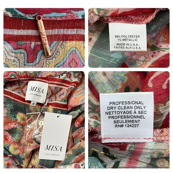 🔥Hot Deal! MISA Los Angeles Hilma Palazzo Tile Maxi Dress Size M New With Tags🔥 - Picture 11 of 13